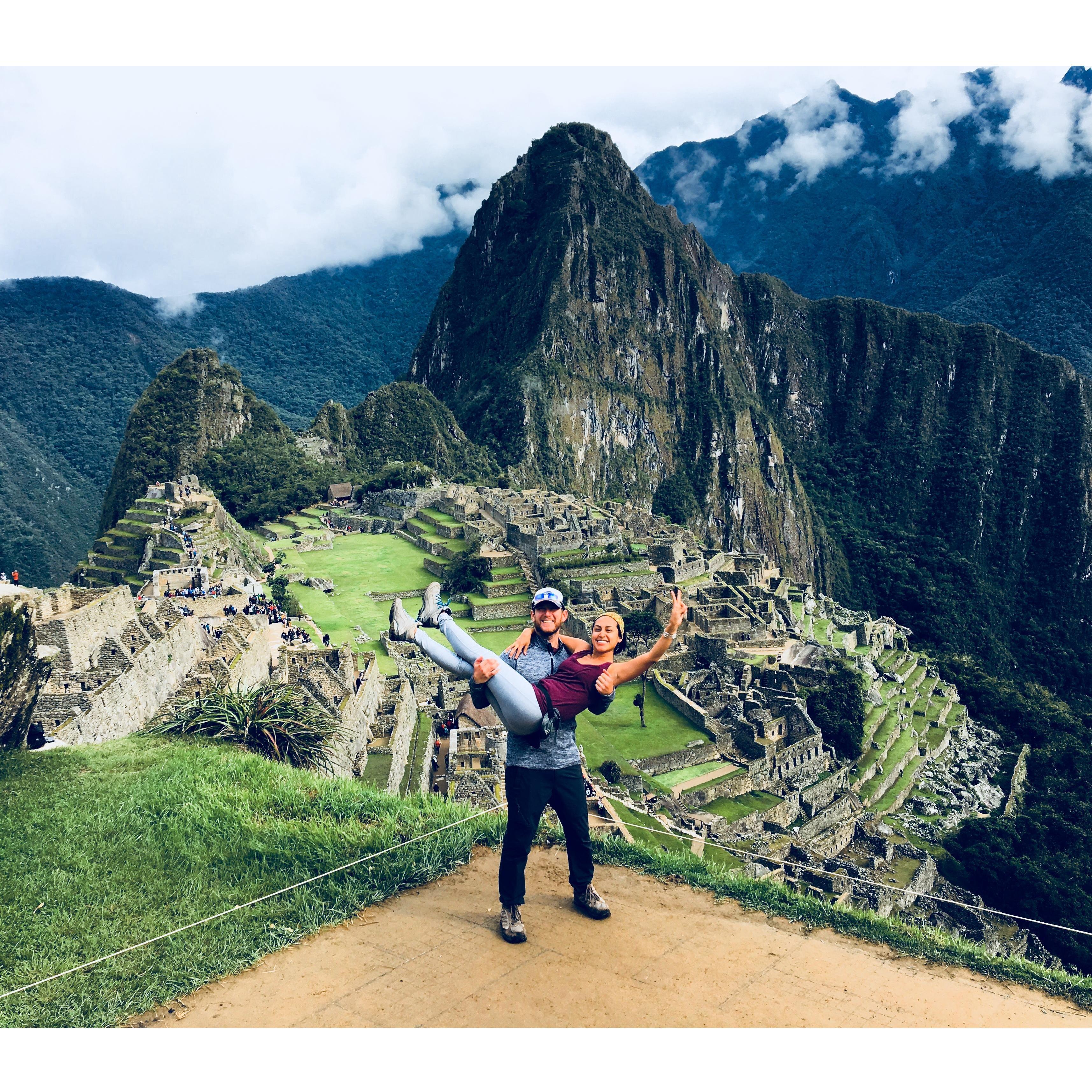 We made it to Machu Picchu after 4 days of hiking the Inca Trail.