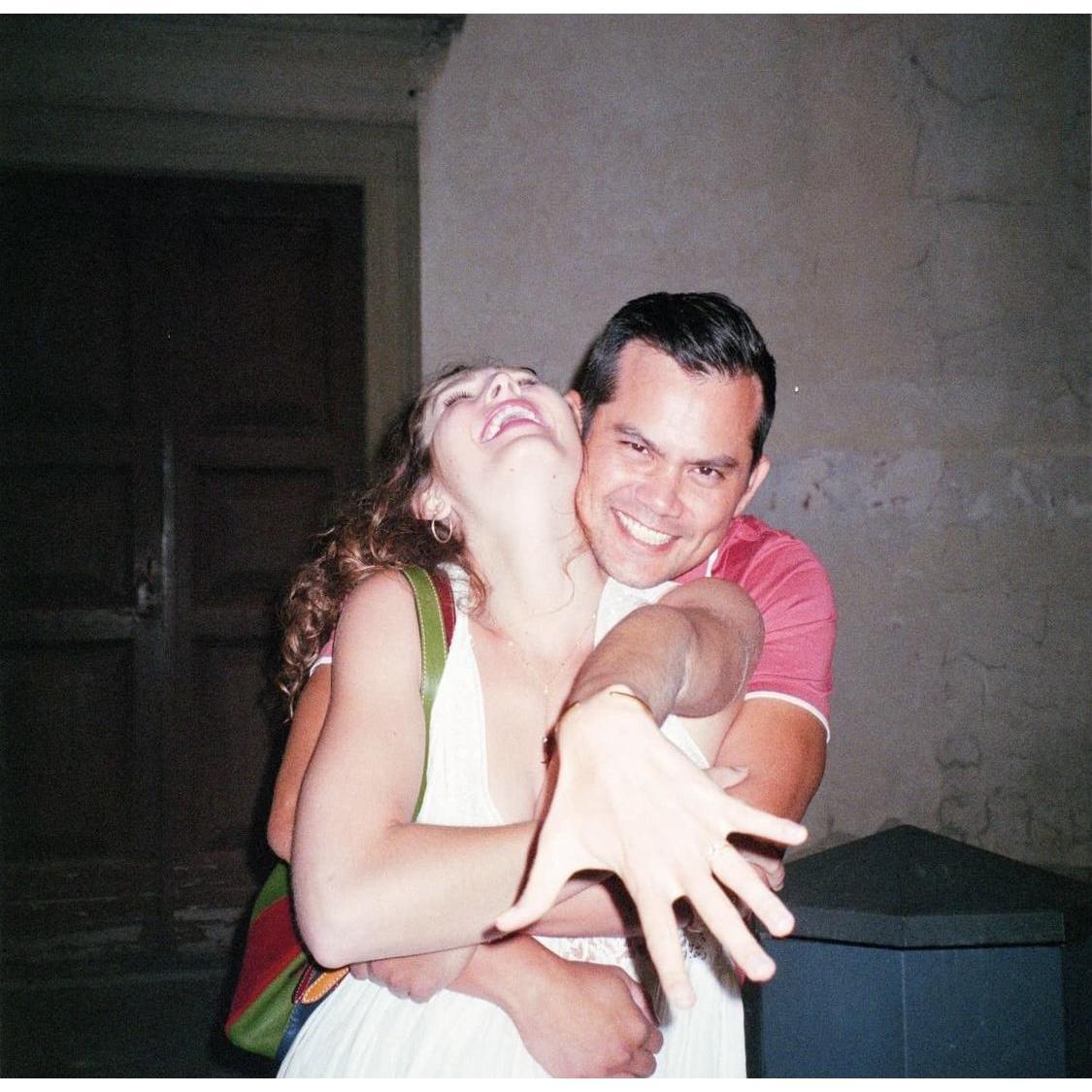 Right after we got engaged we were lucky enough to celebrate with friends at a dinner in Florence.