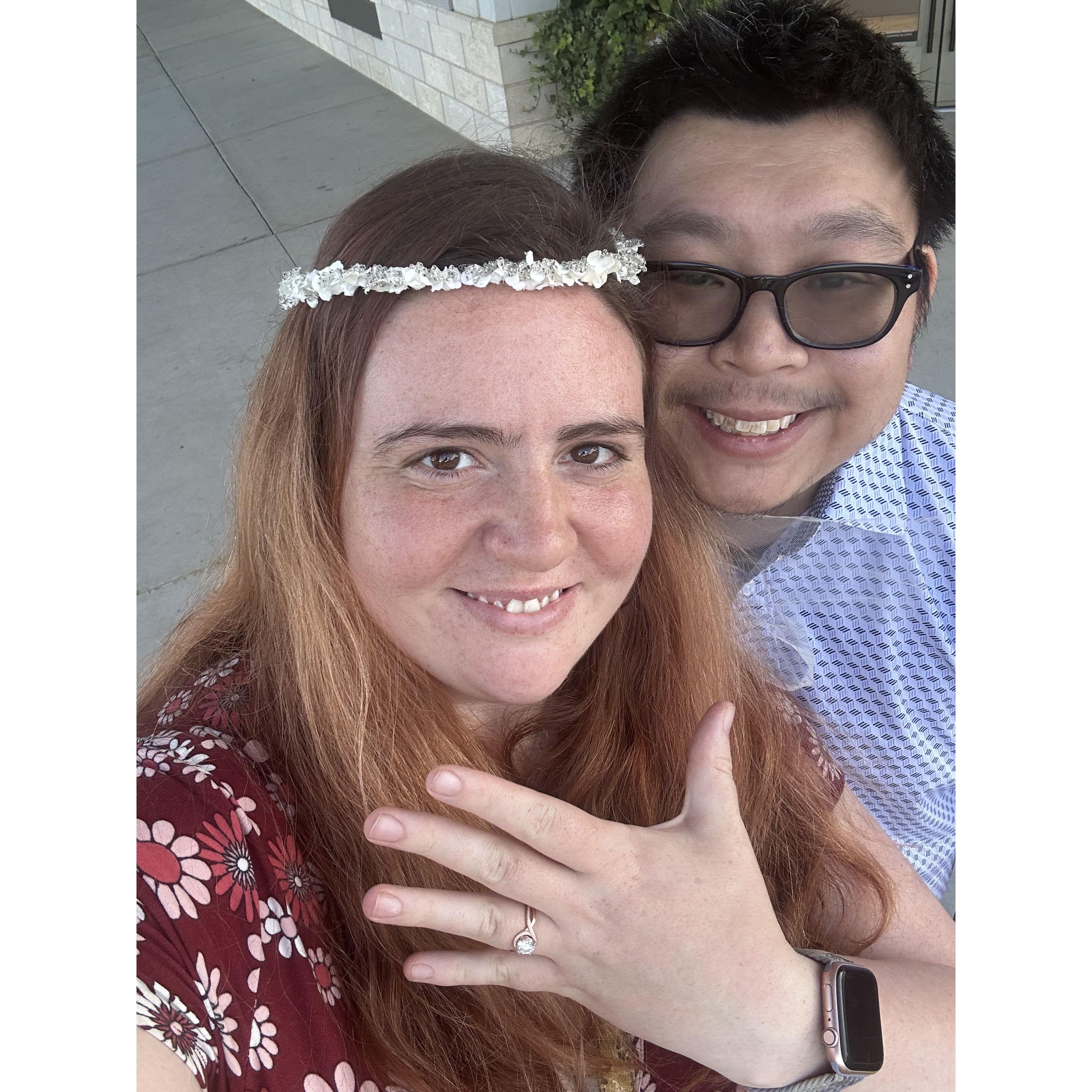 This was the afternoon of his proposal.