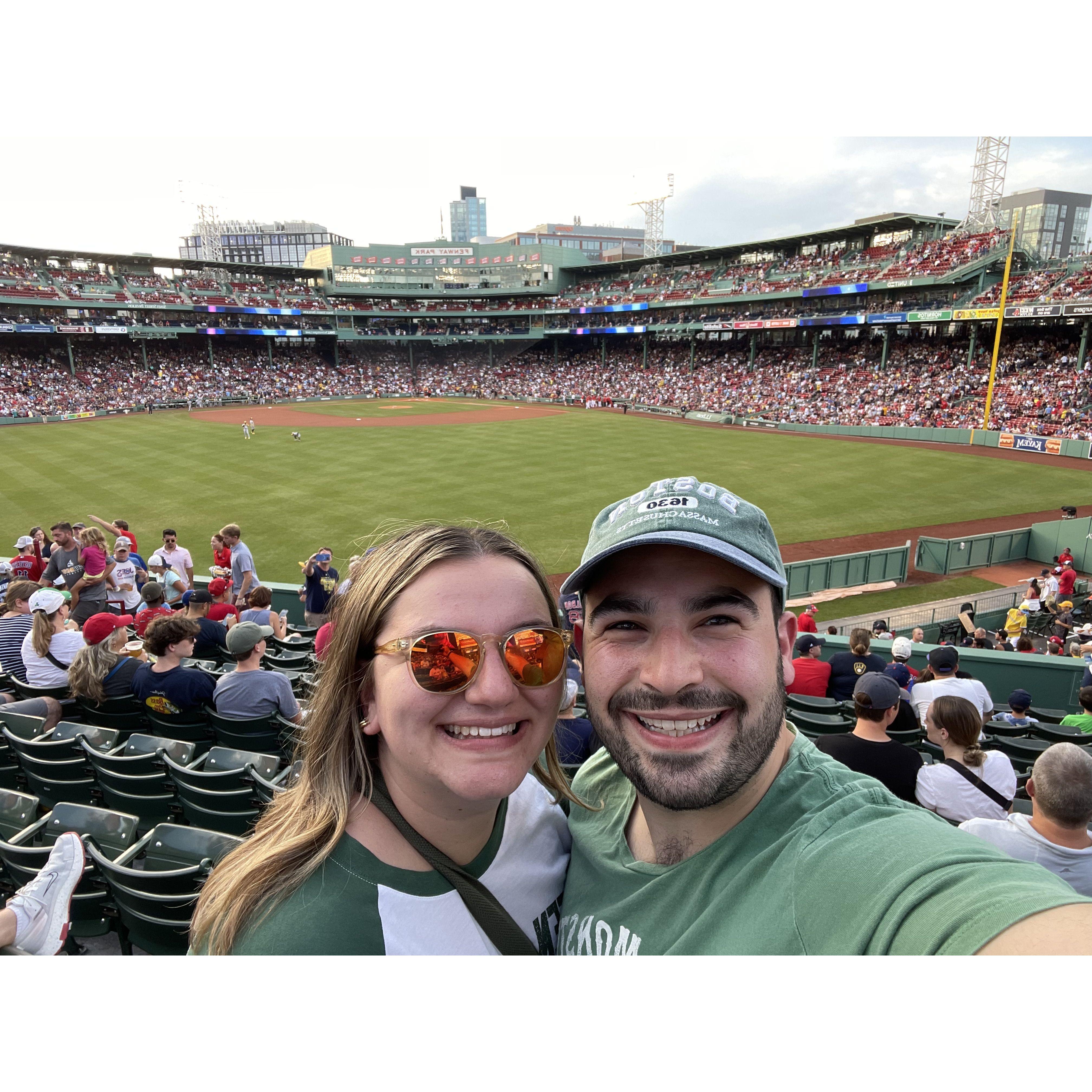 July 2022, Red Sox vs Brewers at Fenway Park