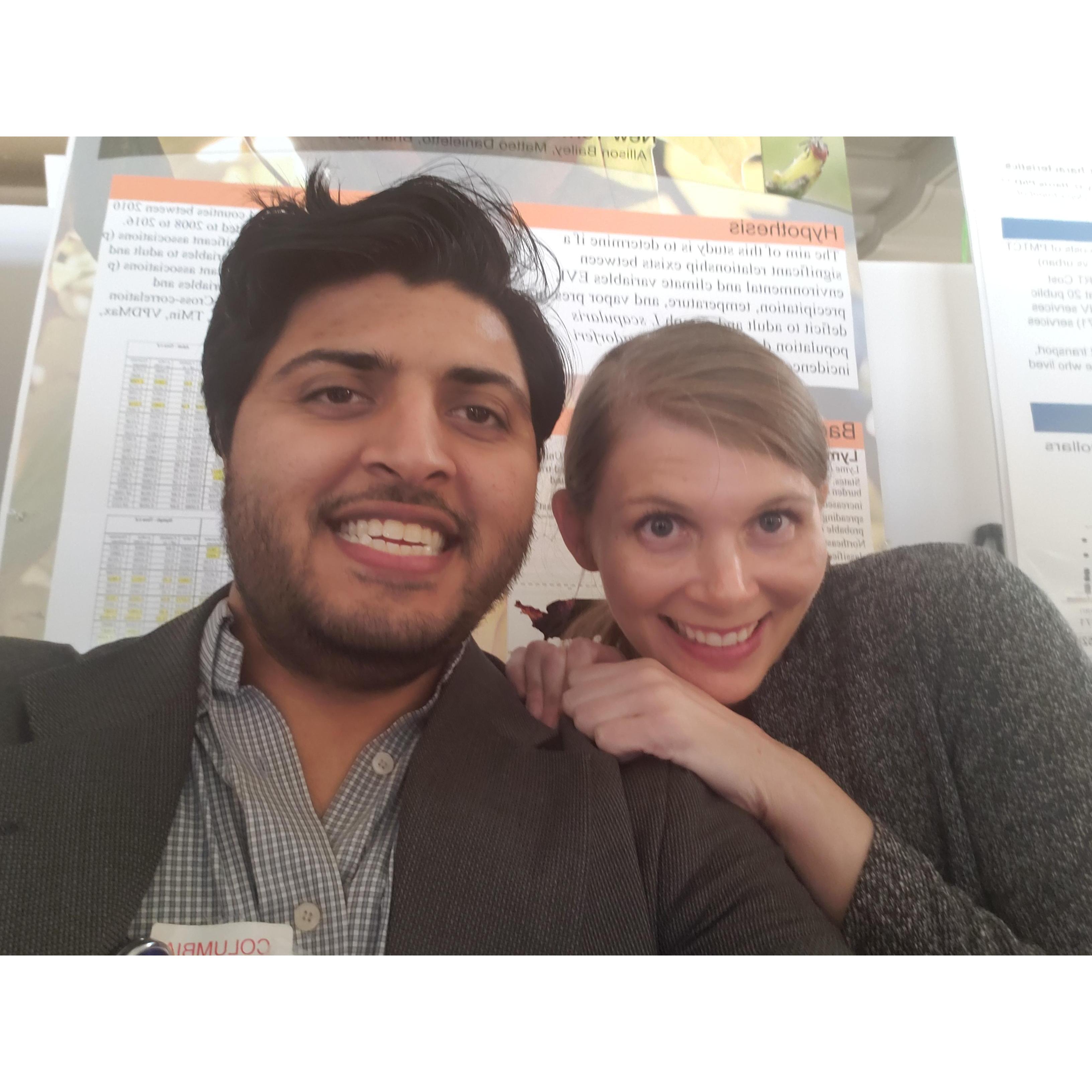 Celebrating Allison's poster presentation at Bloomberg's Data for Good conference.