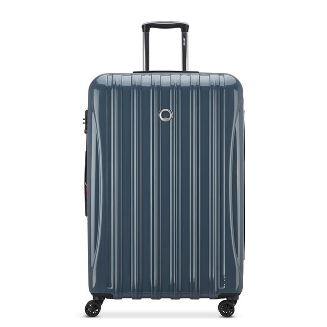 DELSEY PARIS Helium Aero Hardside Expandable Luggage with Spinner Wheels, Orion Blue, Checked-Large 28 Inch