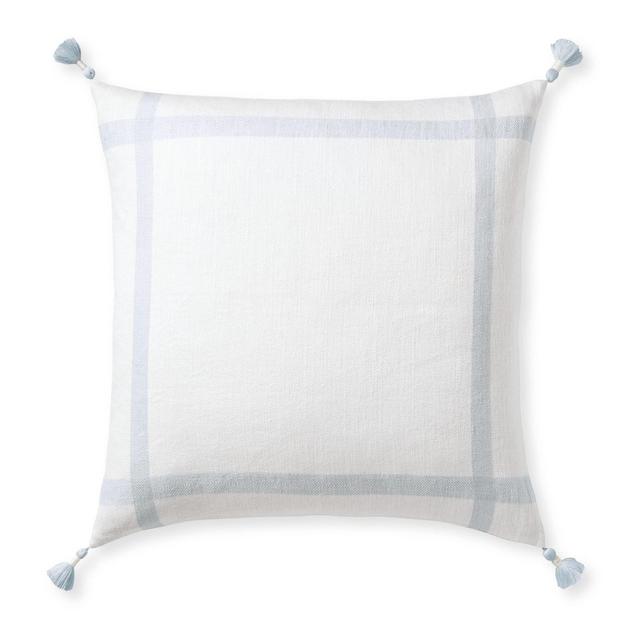 Heath Pillow Cover - White/Sky