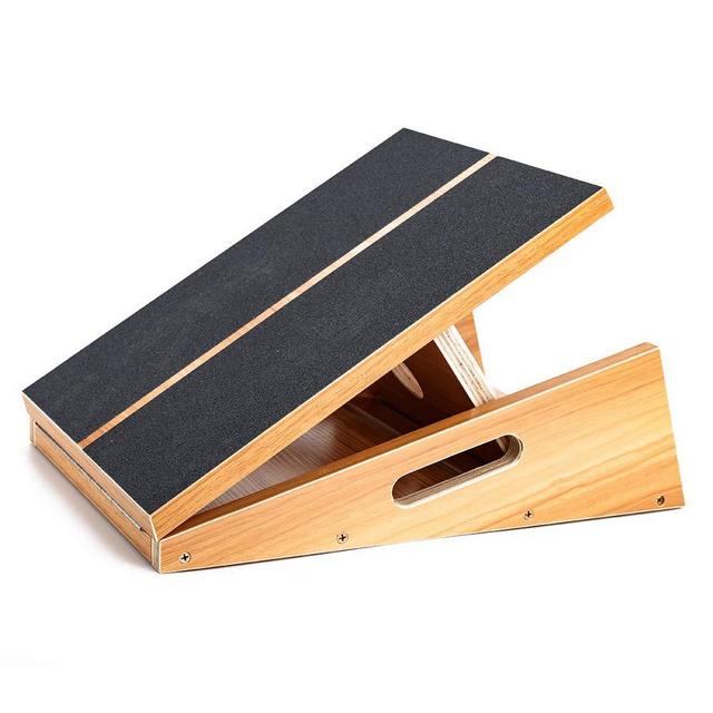 Professional Wooden Slant Board, Adjustable Incline Board and Calf Stretcher, Stretch Board - Extra Side-Handle Design for Portability