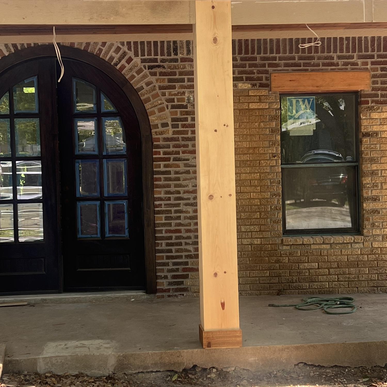 The front doors Paden and I got a deal on- but I worked tirelessly on to restore. Thanks to Susan (Thanks Suz!), we got them done (enough) in record time. They still need more love once we’re in!