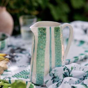 Striped Earthenware Pitcher