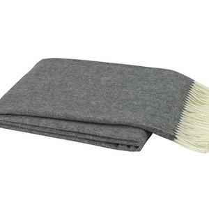Charcoal Gray Italian Herringbone Throw