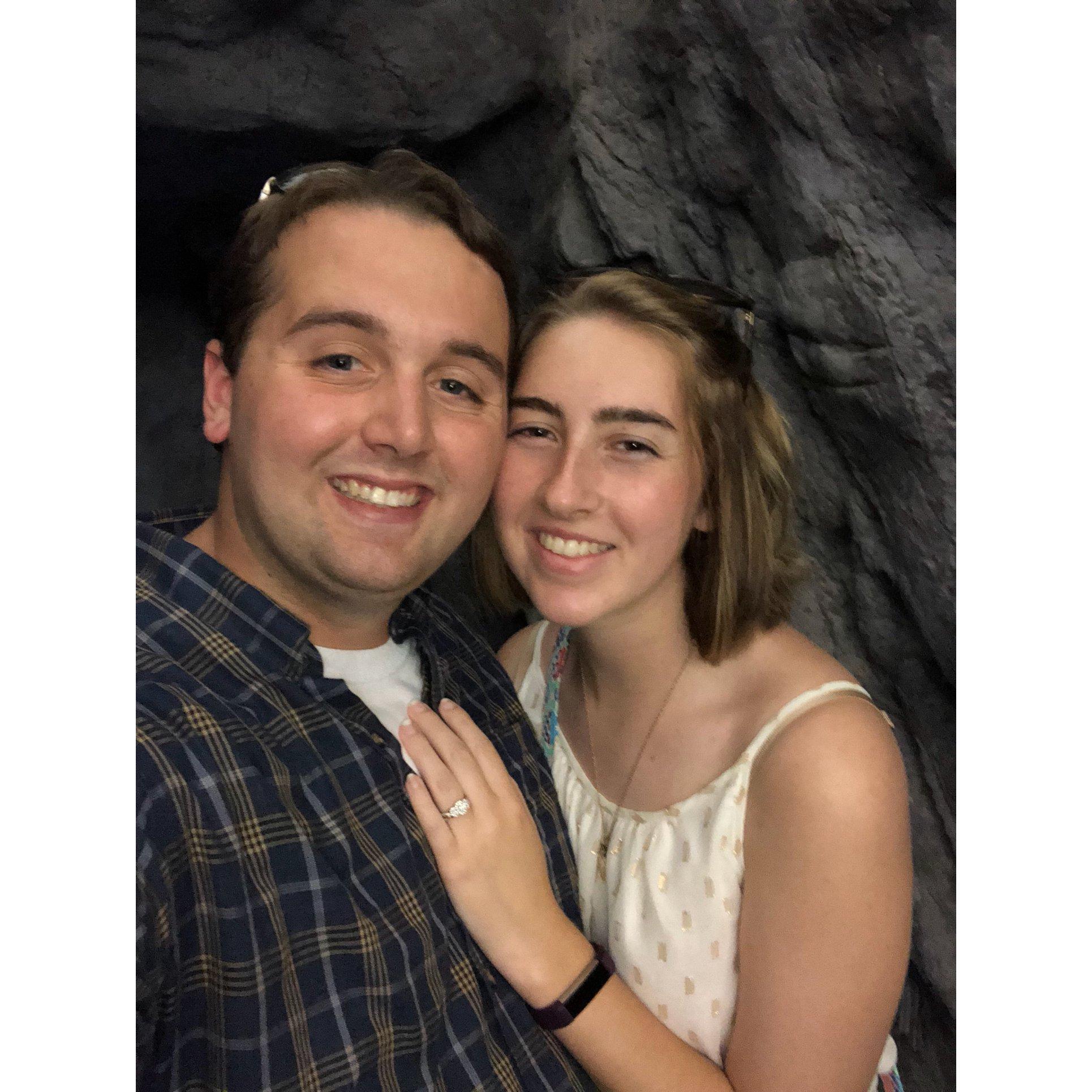 This was from the day our engagement! We were taking refuge from the heat in the penguin house at the St. Louis Zoo.