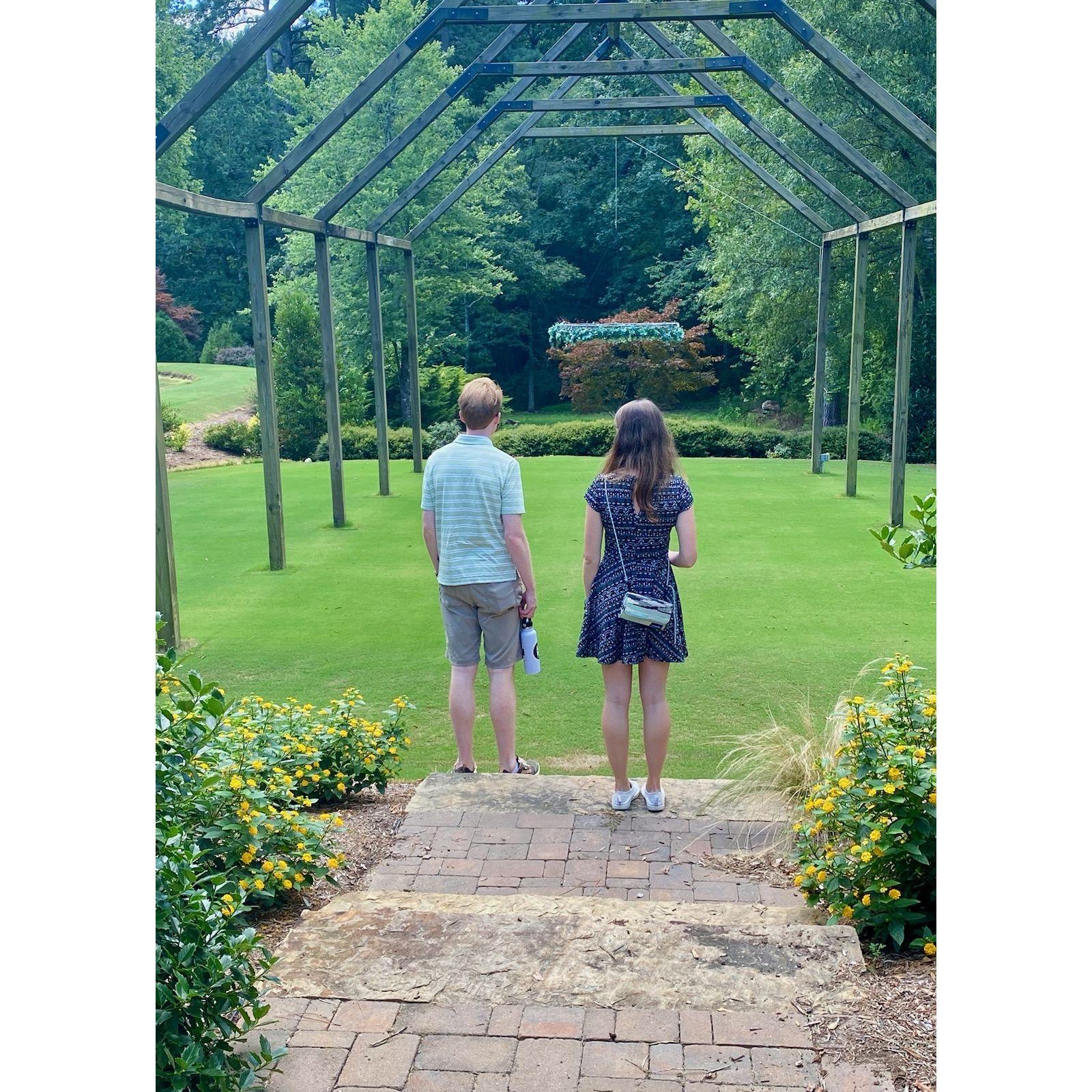 Sneak peak of us checking out the wedding venue - July 2023