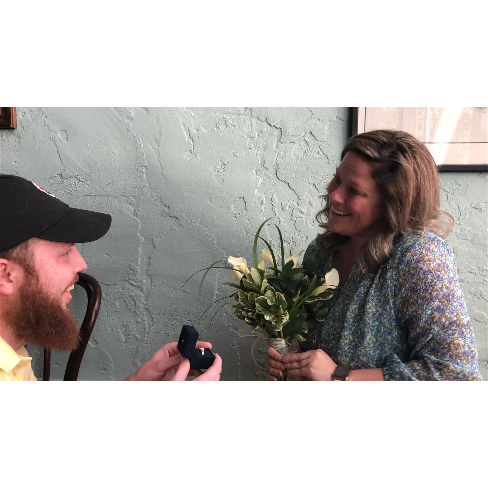 The moment right before she said yes!