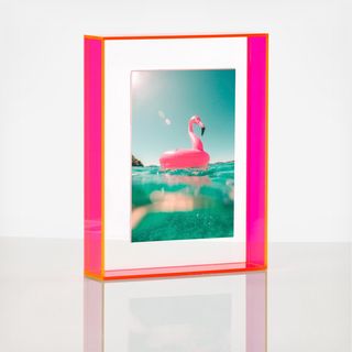 Neon Pink Float Frame with Magnetic Photo Holder