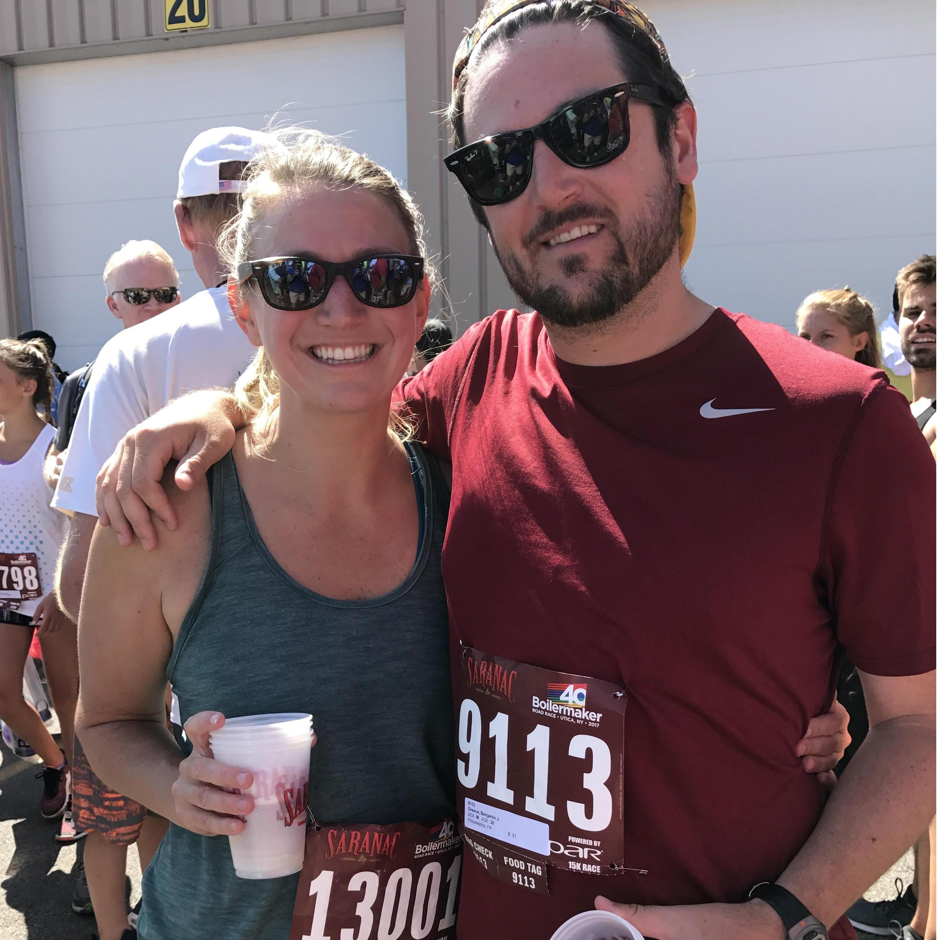 After running the Boilermaker with Noelle & Chuck