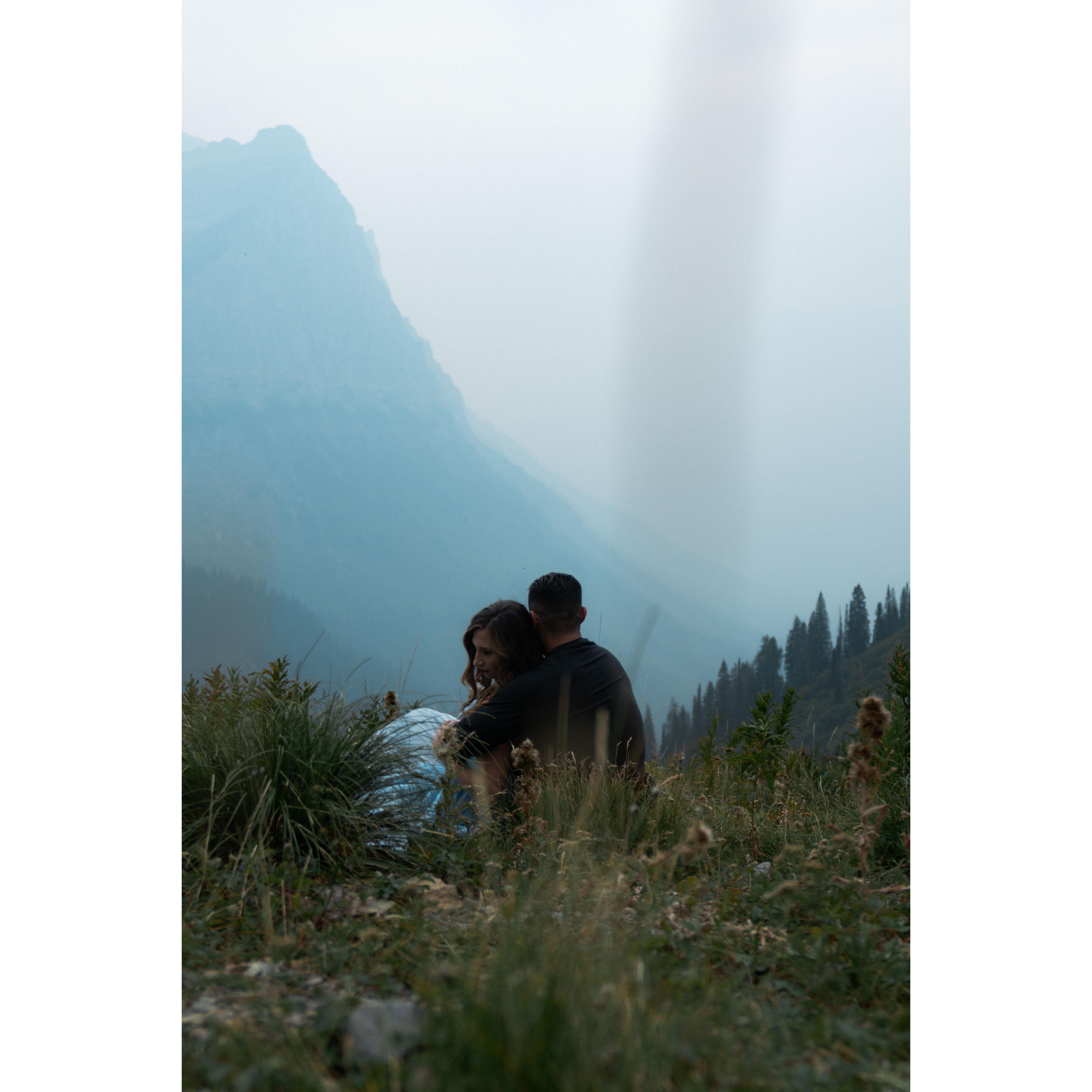 On top of a mountain in Glacier 