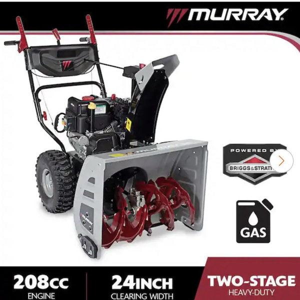 Murray 24 in. 208cc Self-Propelled 2-Stage Gas Snow Blower with Electric Start MYS2420801