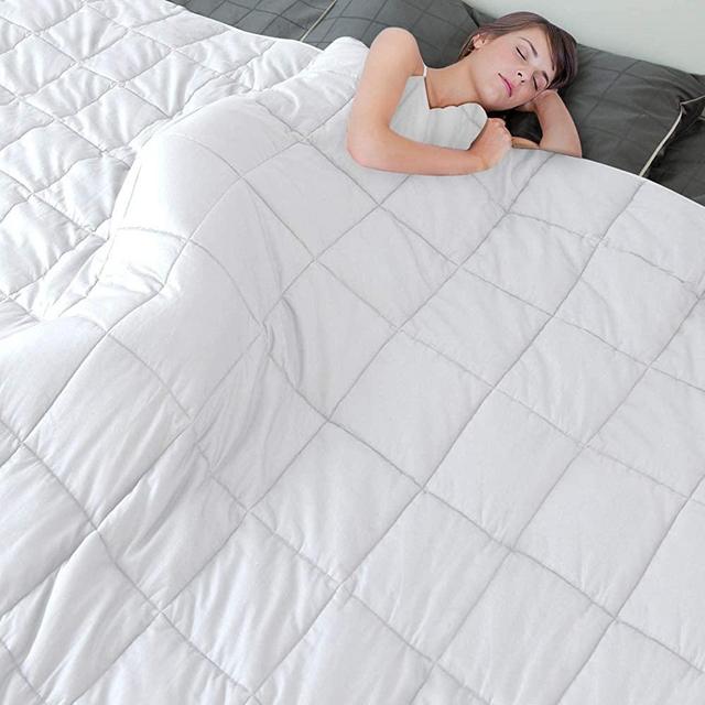 Sunolga Weighted Blanket King Size Oeko-Tex Certified (25 lbs, 88"x 104") 100% Cotton Material with Premium Glass Beads Perfect for Couples Use on Queen/King Bed