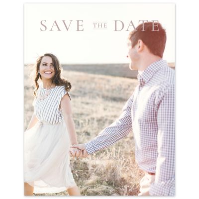Taupe, Pink Wedding Digital Save the Date - Potter Type