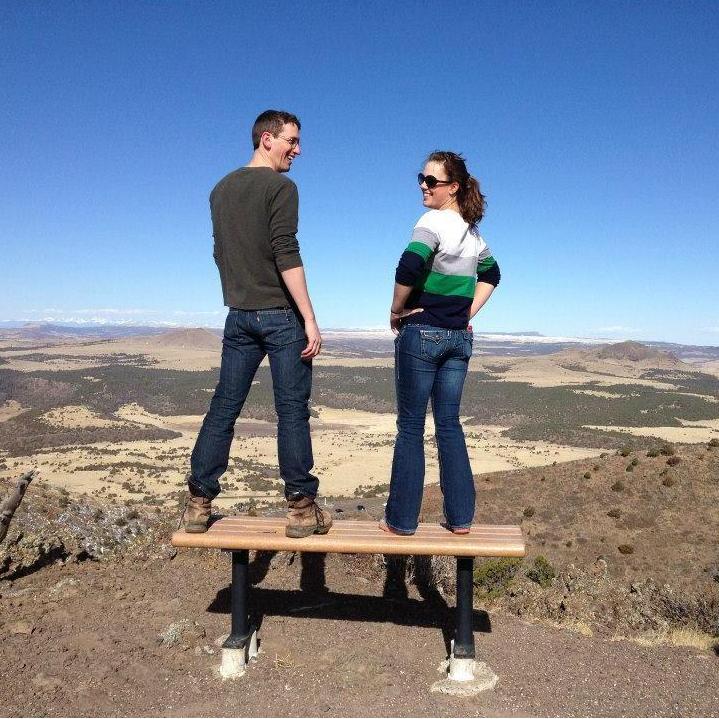 2014: On our way back from our first ski trip.