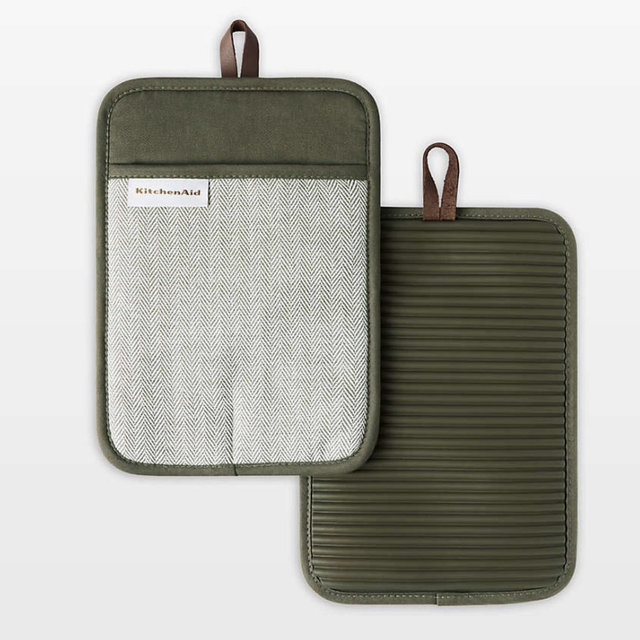 KitchenAid ® Design Series Evergreen Potholders, Set of 2