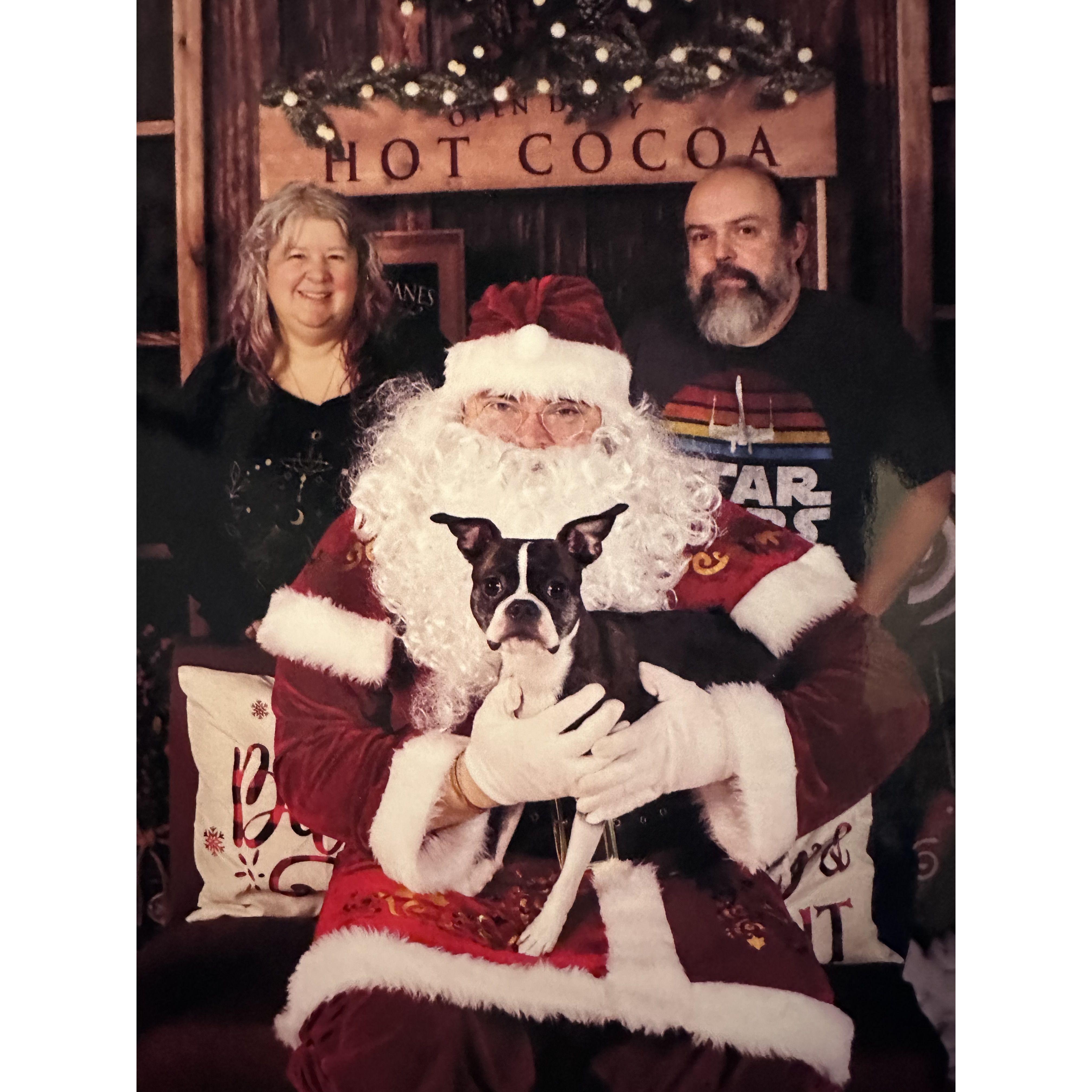 Ruby Christmas Portrait with Santa - December 2023