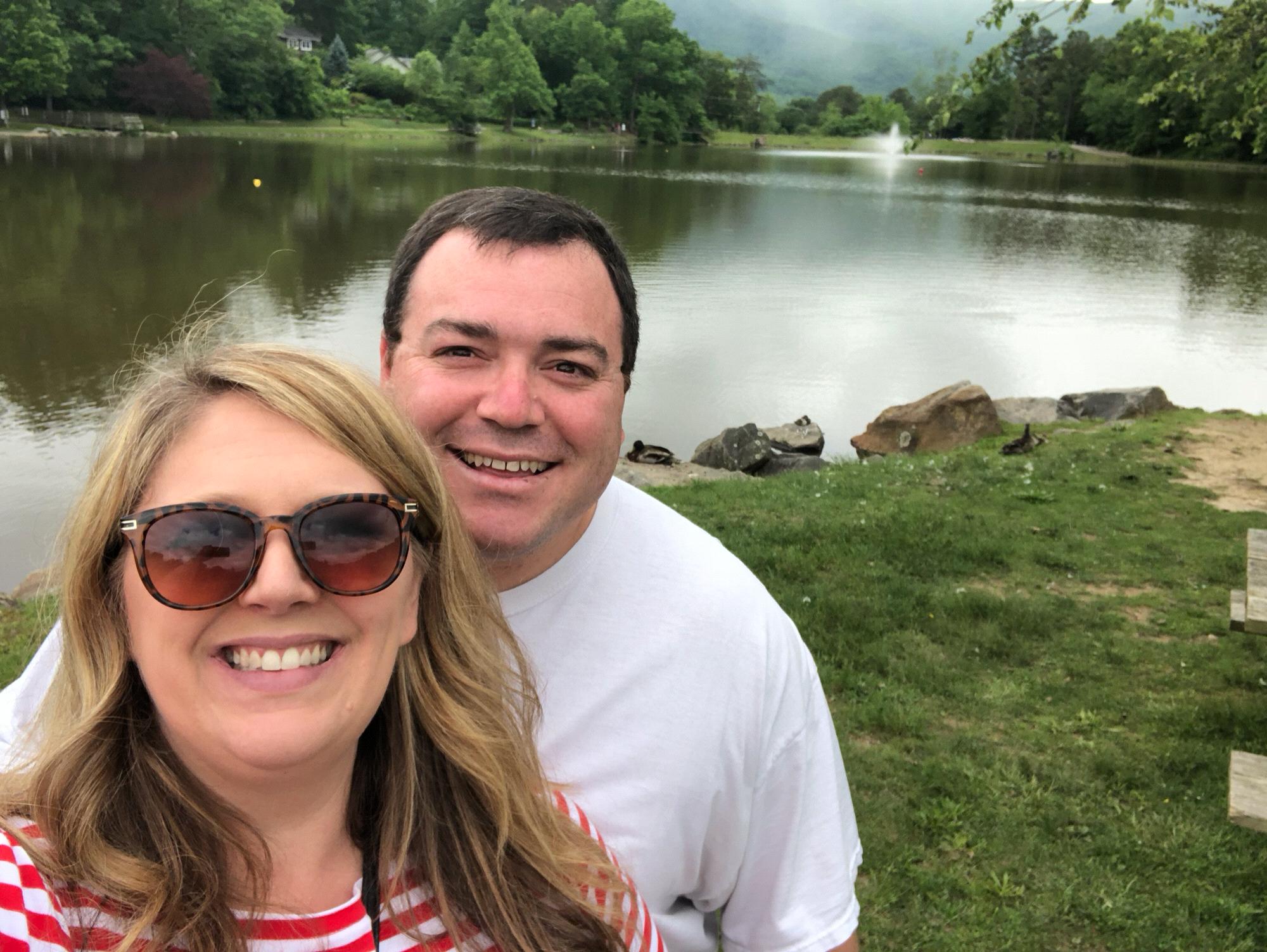 Visiting our wedding site!