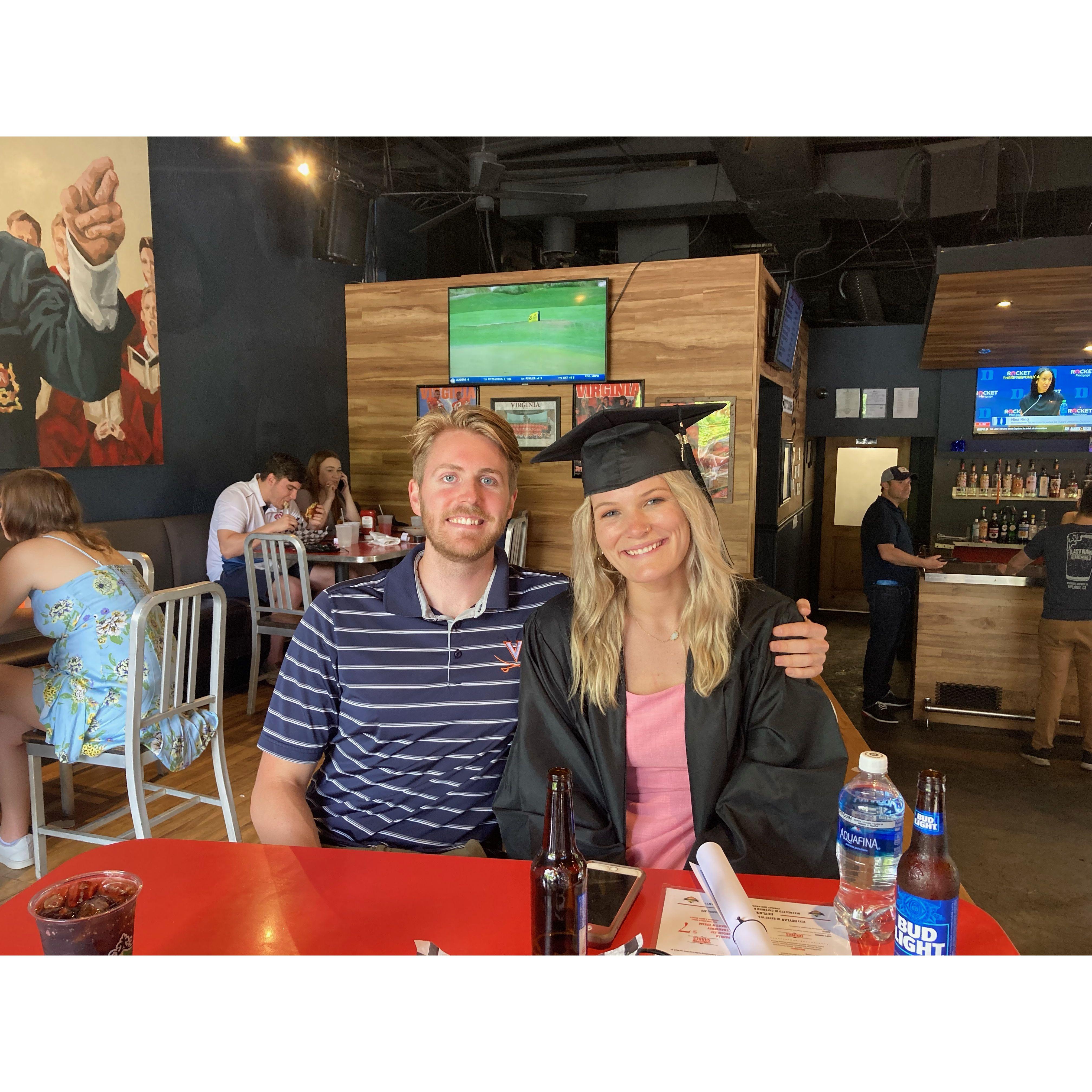 Kalie finally graduates in 2021! Carson is so happy to be done with sorority events