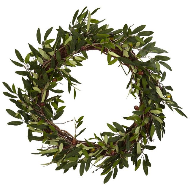 Olive Wreath, 20-Inch, Green