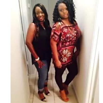 My sister and I going out one night