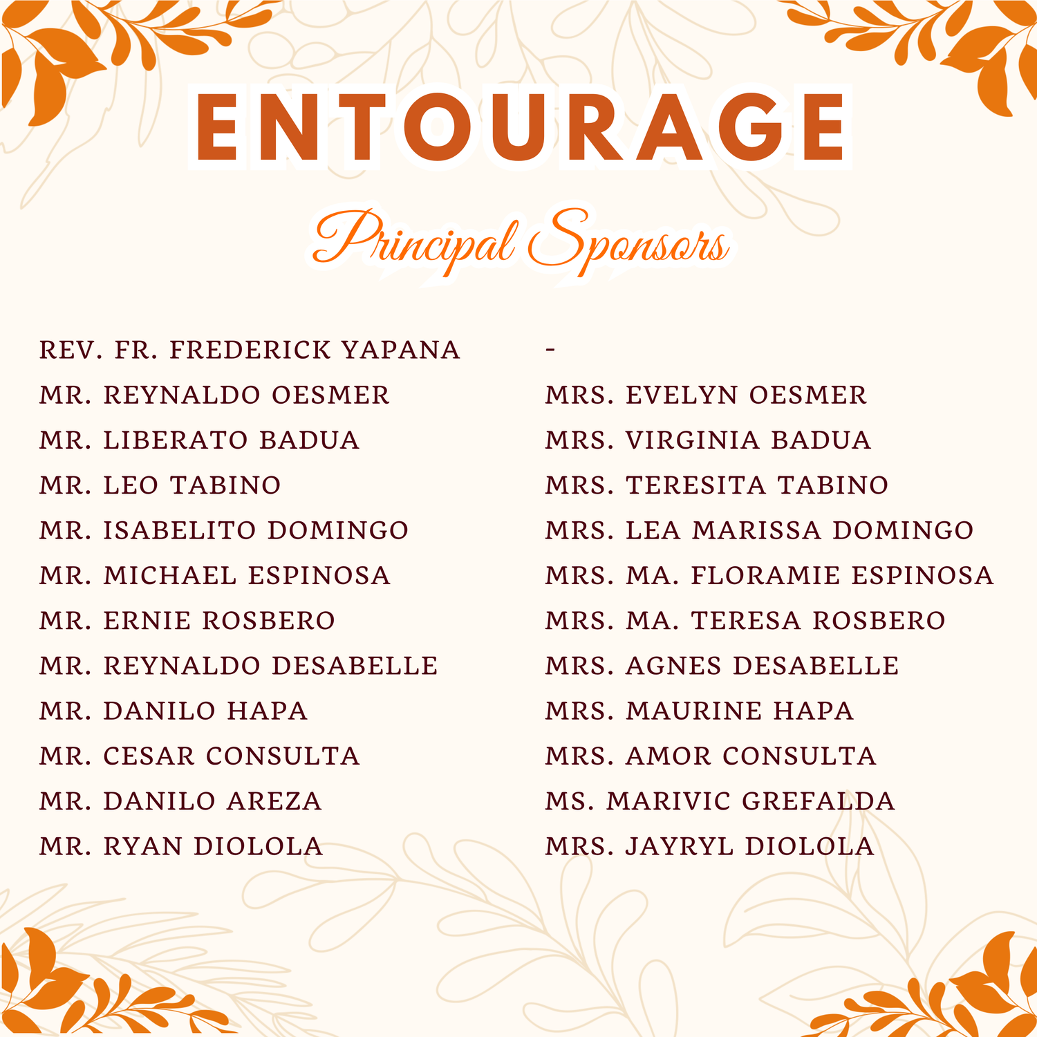 Principal Sponsors