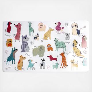 Dog Whimsy Print Pet Placemat