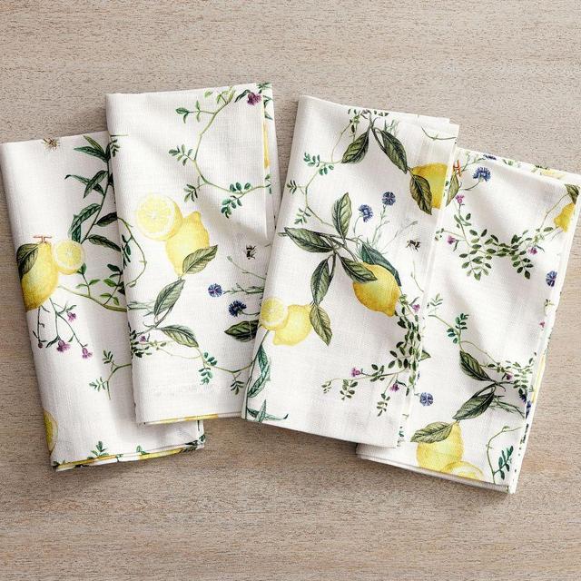 Monique Lhuillier Positano Organic Cotton Napkins, Set of 4
