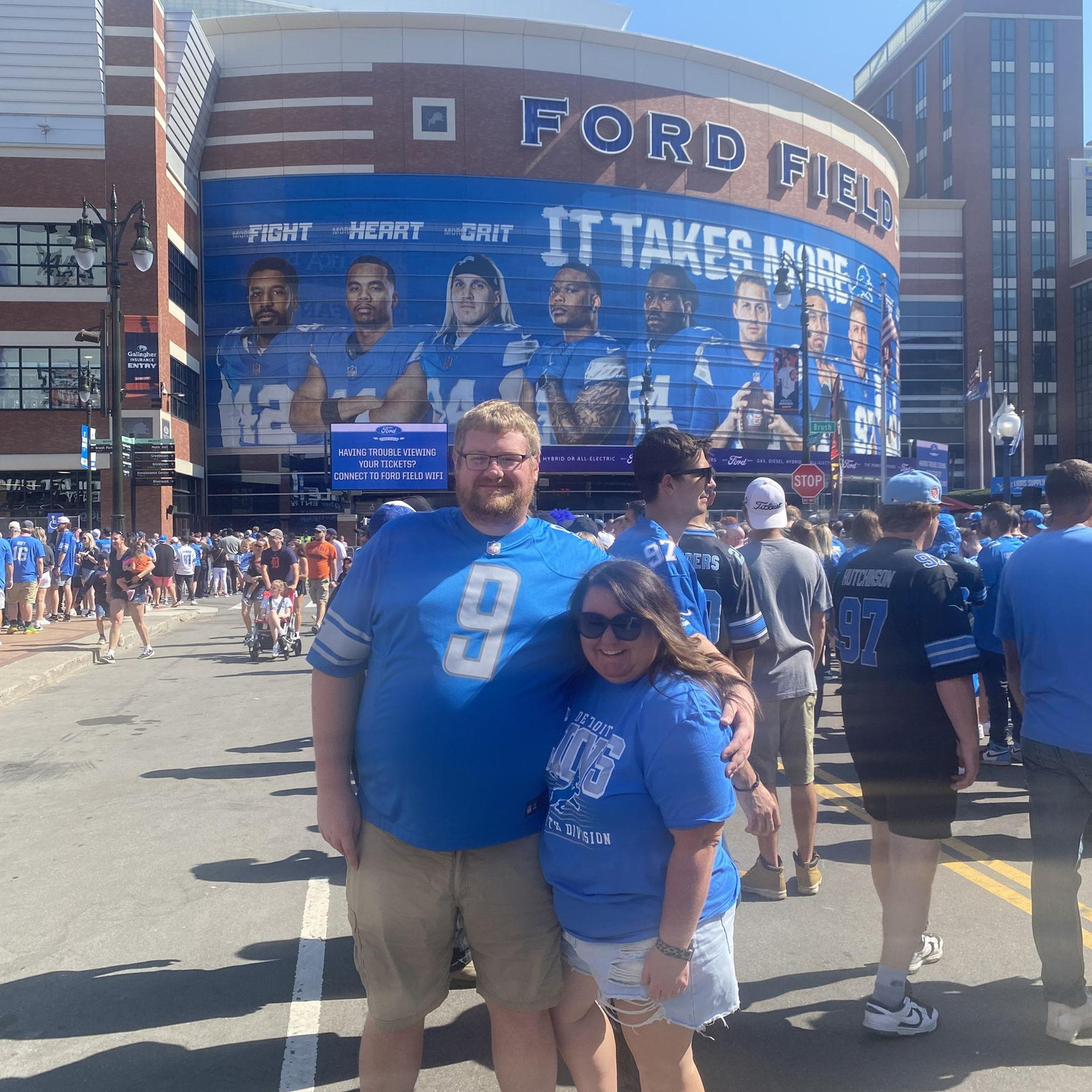 Detroit Lions game for David's 35th birthday.