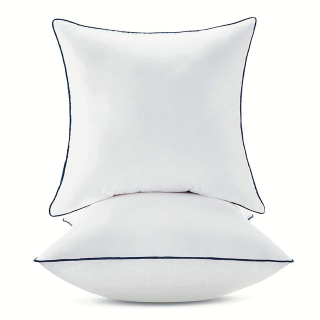 Ichrysania 22x22 Inch Pillow Inserts Set of 2-100% Cotton Cover, Square Decorative Throw Pillows for Couch, Sofa, Chair, or Bed (2 Pack, 22x22 Inch)