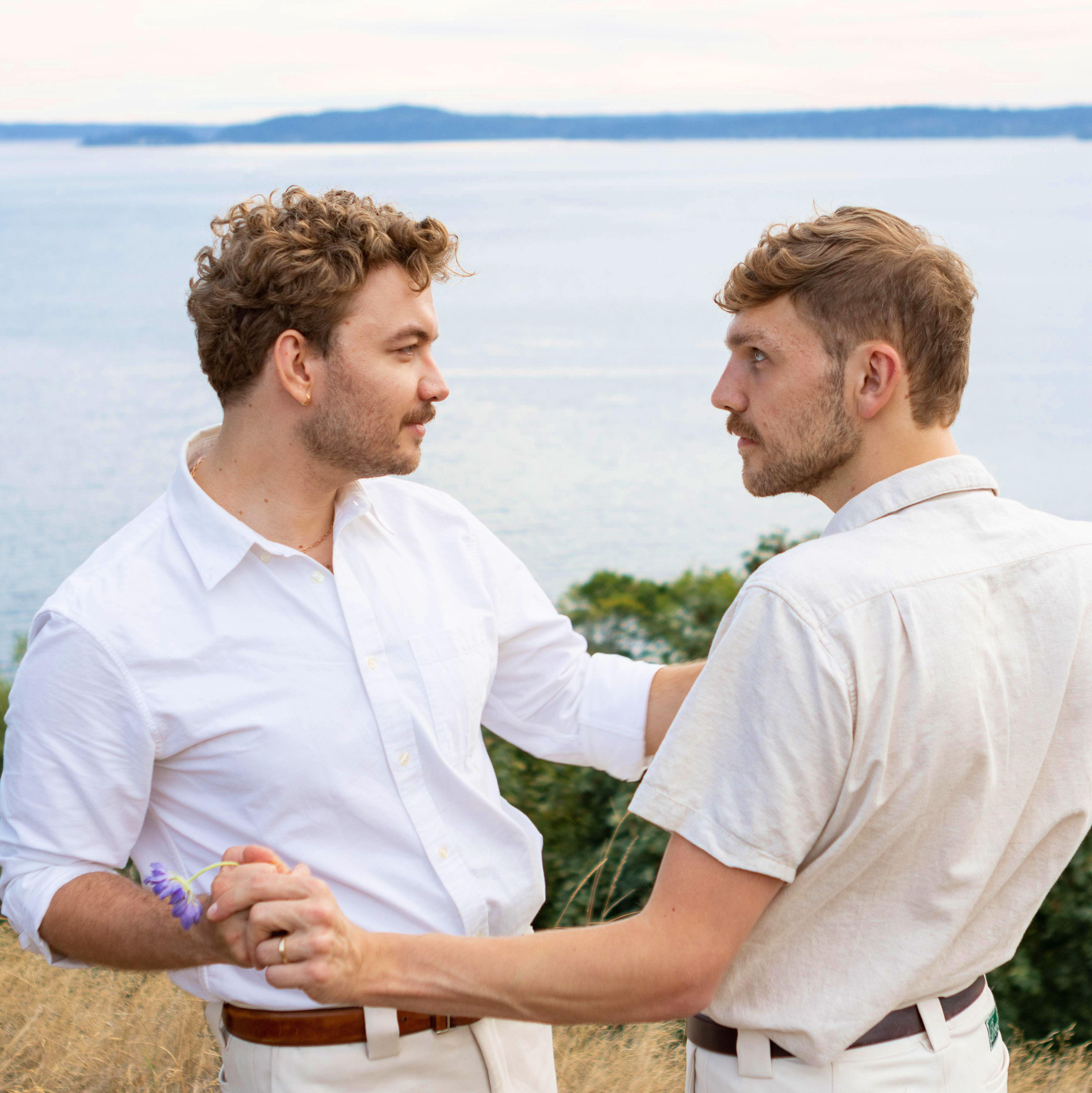 Kyle and Anton met by pure happenstance, or so we are told. Anton went in for an interview at Kyle's firm, where he then noticed a curly haired cutie smiling at him in the corner.