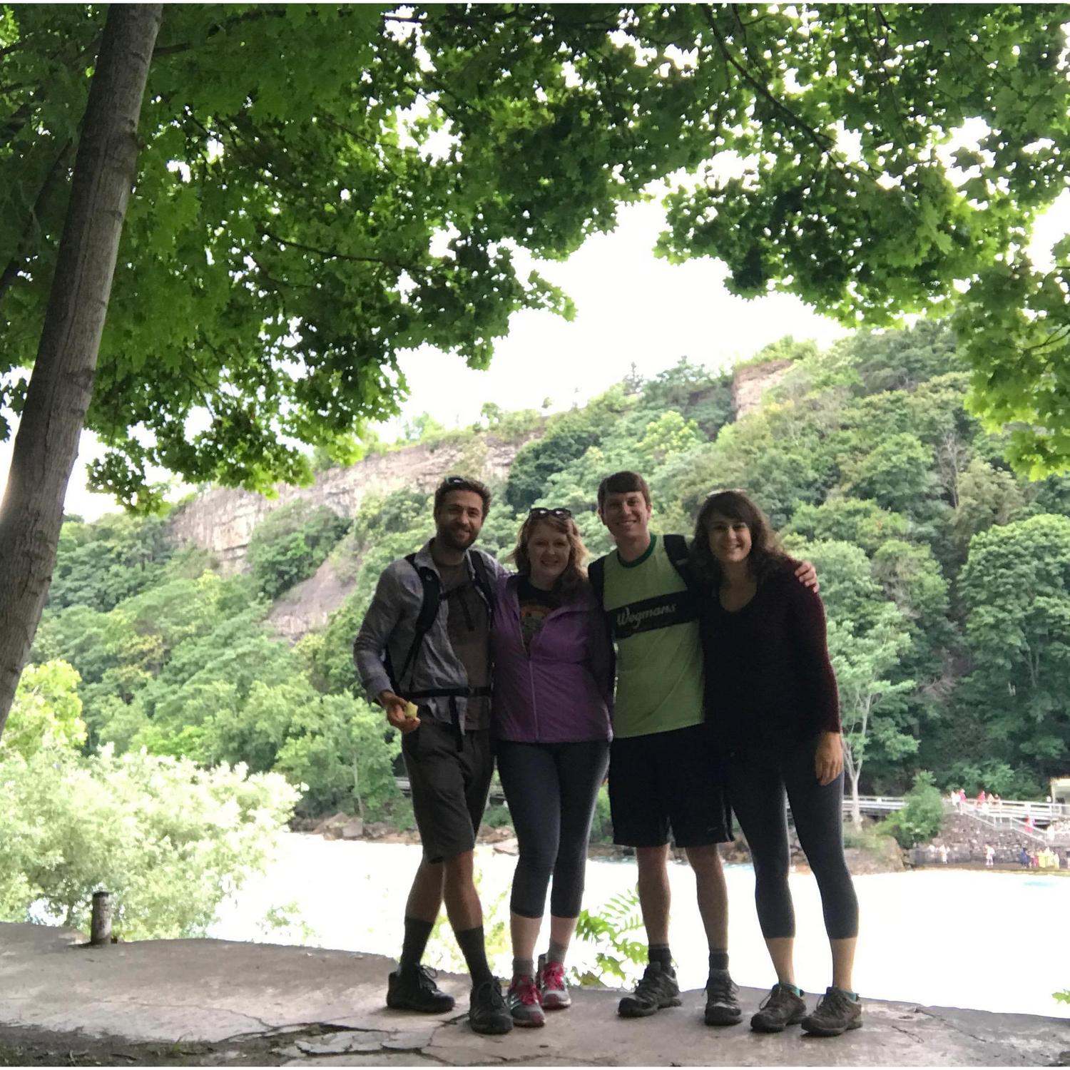 2018 - Hiking the Niagara Falls Gorge Trail with Clara's best friend/Matron of Honor, Chelsea, and her husband, Kiel.