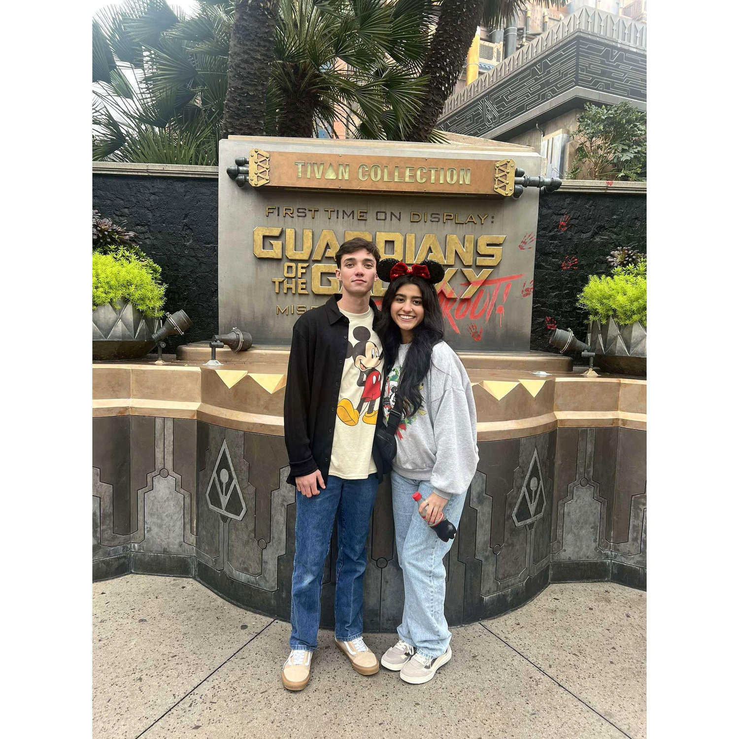 Right before I chicken out to go on the 'Guardians of the galaxy' and also our first Disney trip together!