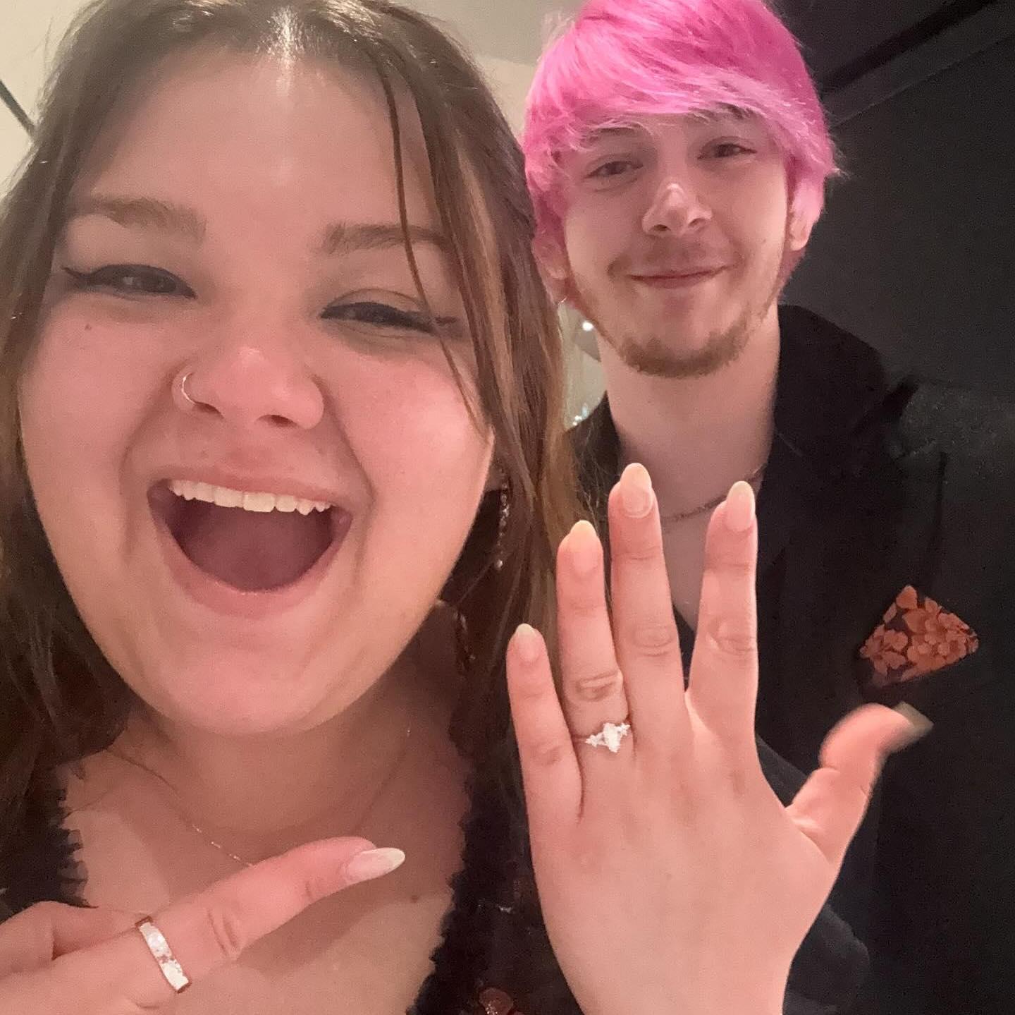 The night we got engaged in the middle of the Atlantic ocean!