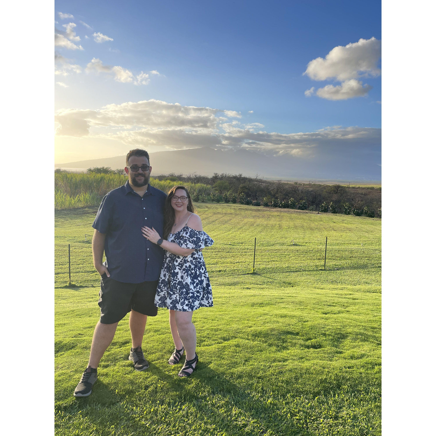 After Chad proposed in Maui, HI in December 2023.