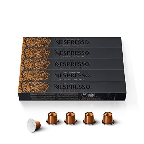 Nespresso Capsules OriginalLine, Livanto, Medium Roast Espresso Coffee, 50 Count Coffee Pods, Brews 1.35oz
