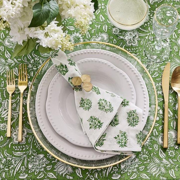 Emma Beaded Stoneware Dinner Plates - Set of 4 - True White
