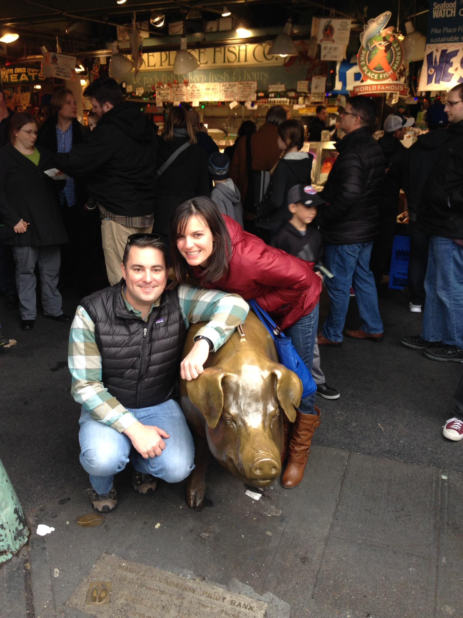 Watch out for flying fish! Pike Place Market, Seattle, 2015.