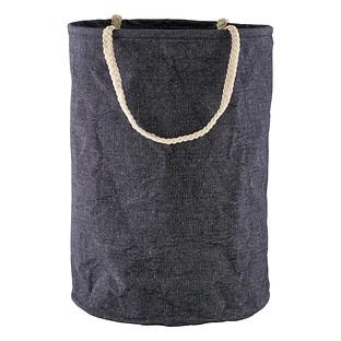 Umbra Round Navy Heather Crunch Can with Braided Handles