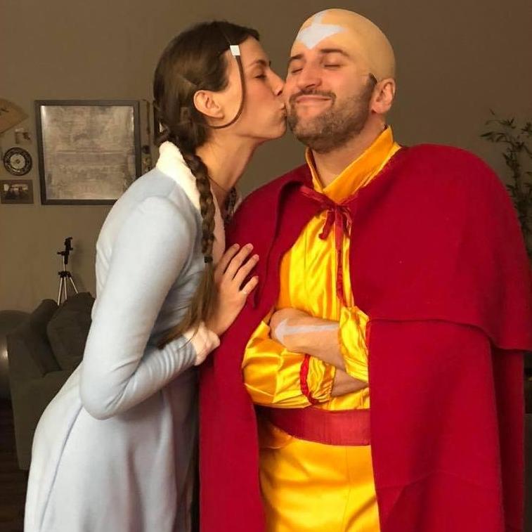 Griffin and Jeriann watched through the entire Avatar: The Last Airbender series with the kiddos, so naturally they dressed up as Avatar Aang and Katara that Halloween.