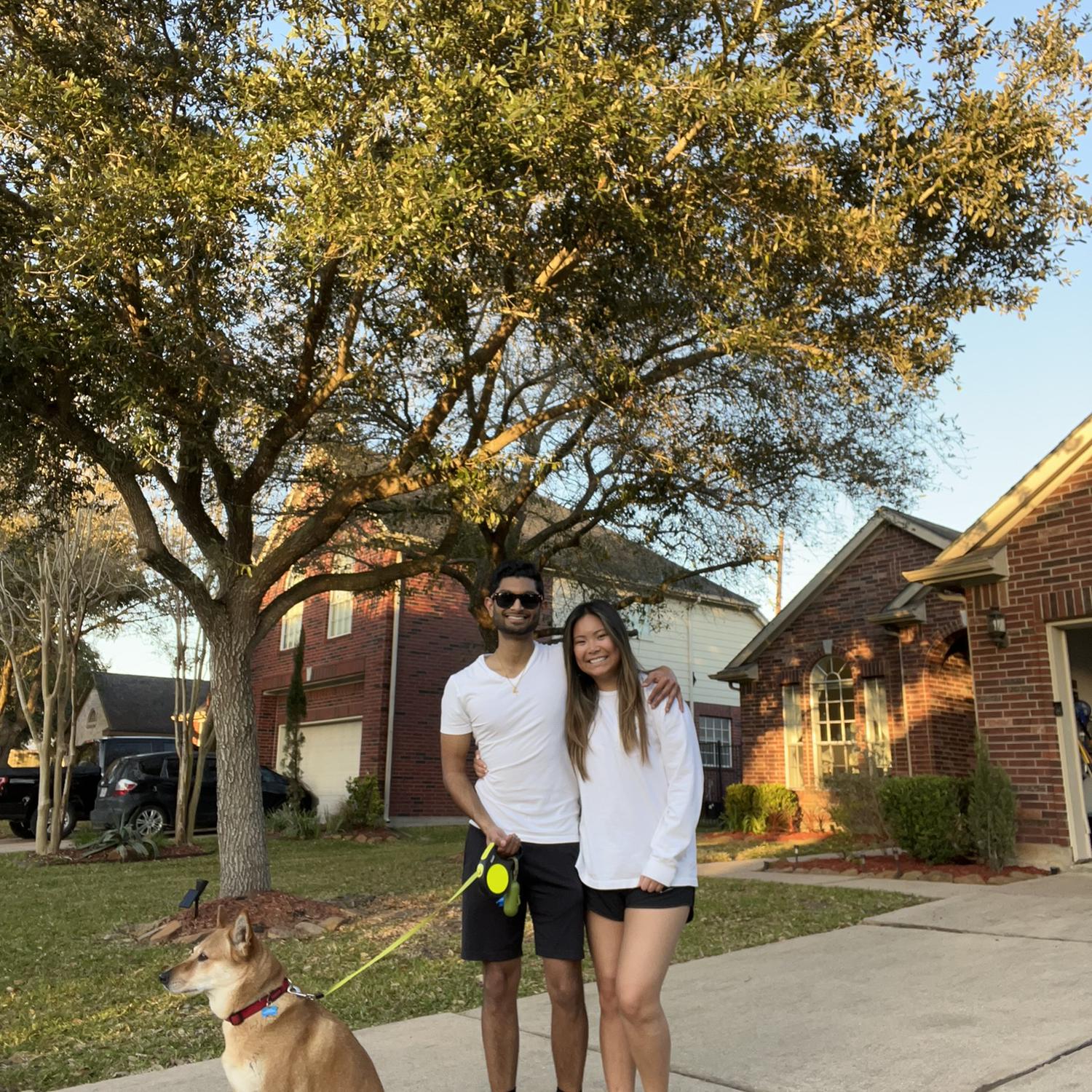 Moved in! Ginger is not interested in being part of the picture.