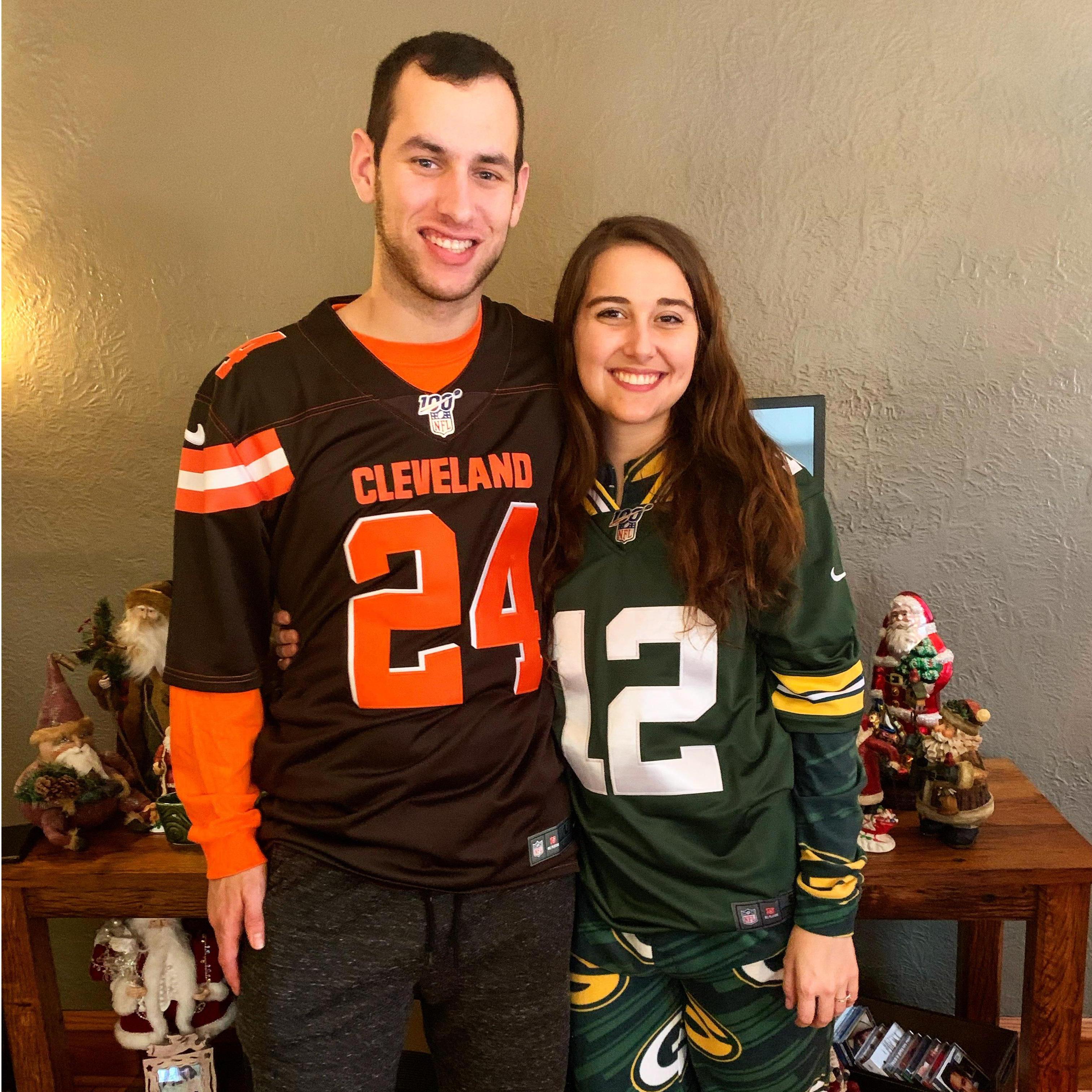 When we both got Jerseys for Christmas in 2019! GO PACK GO!