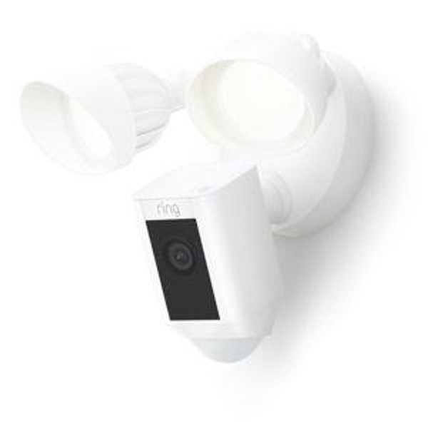 Ring Floodlight Cam Wired Plus with motion-activated 1080p HD video, White (2021 release)