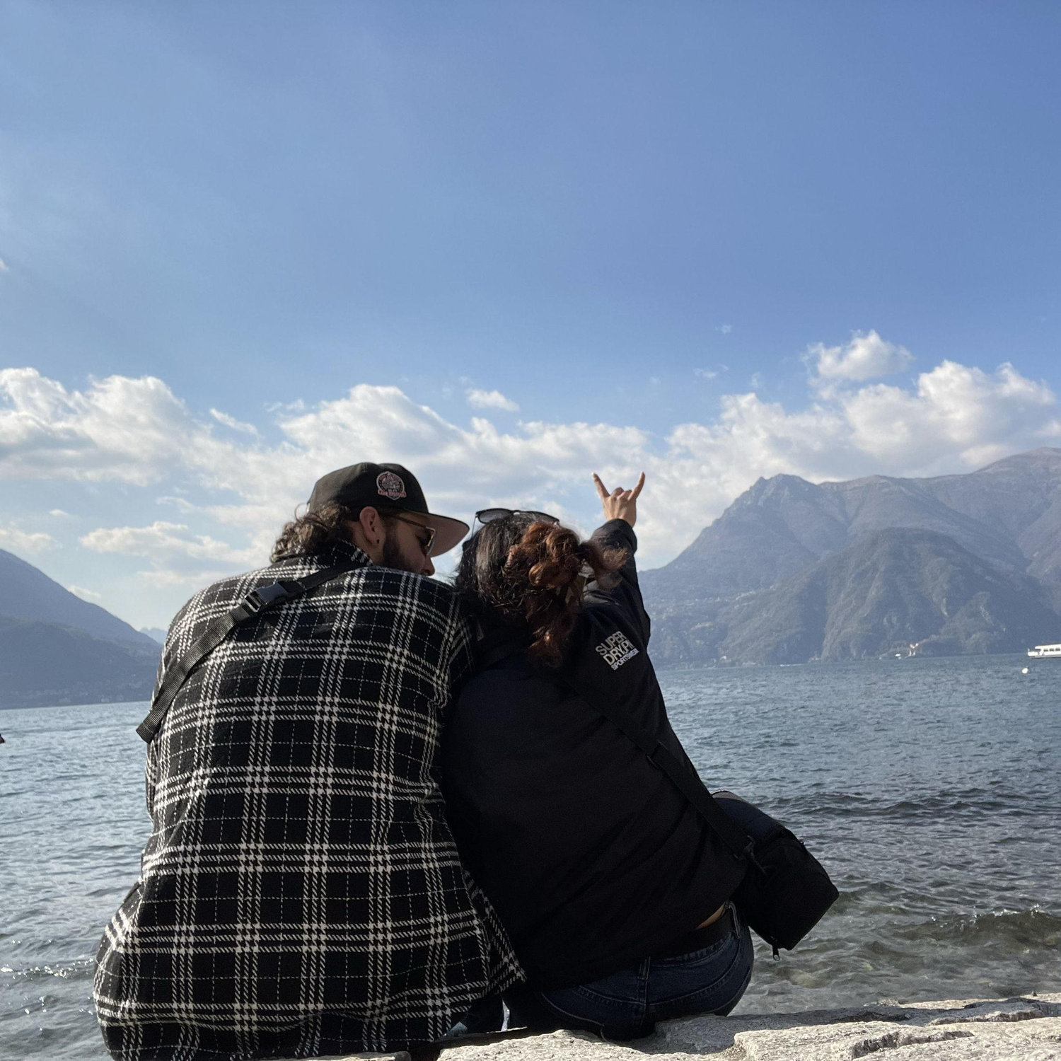 Taking in the view of Lake Como