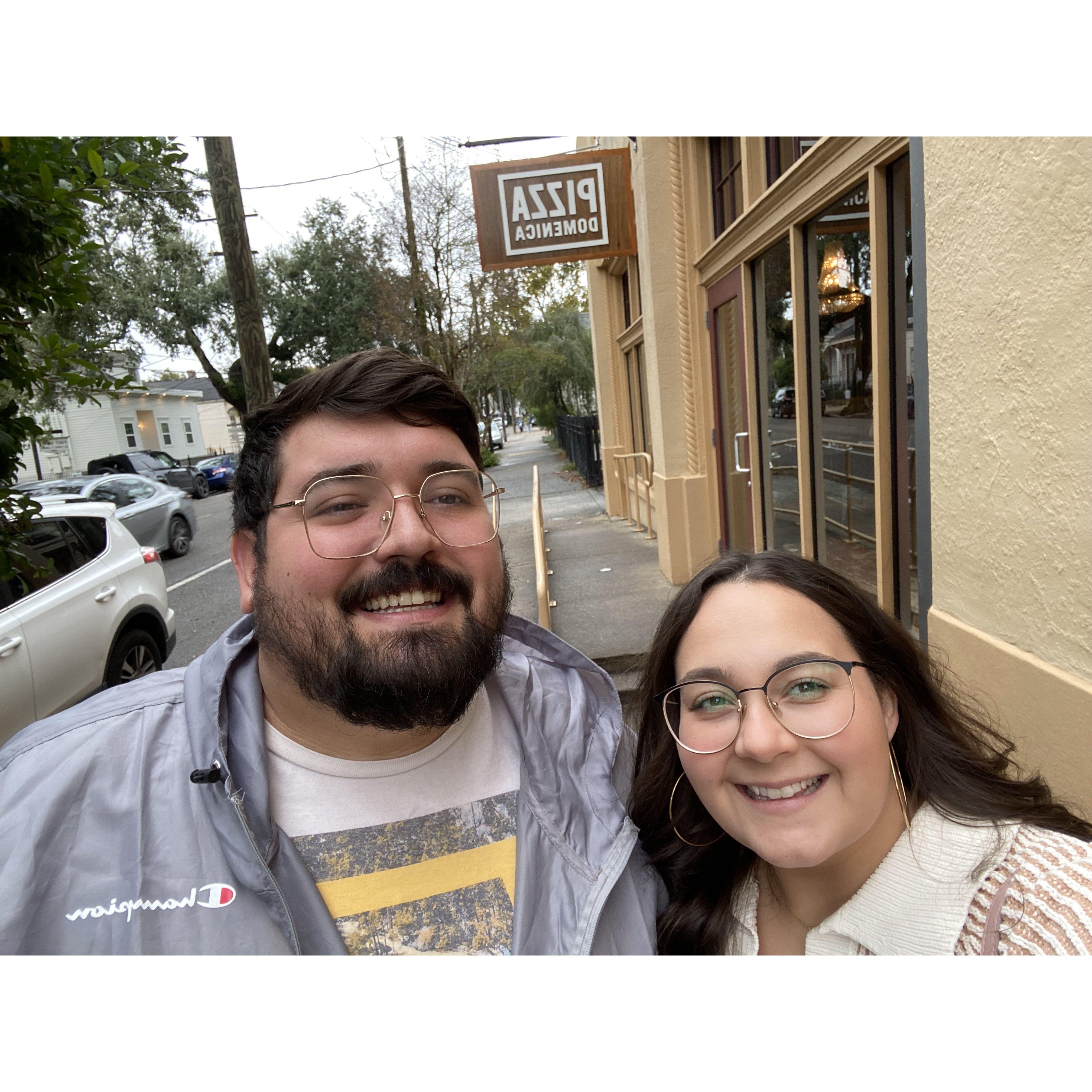 Our 2nd anniversary of our first date at Pizza Domenica. 11.25.22