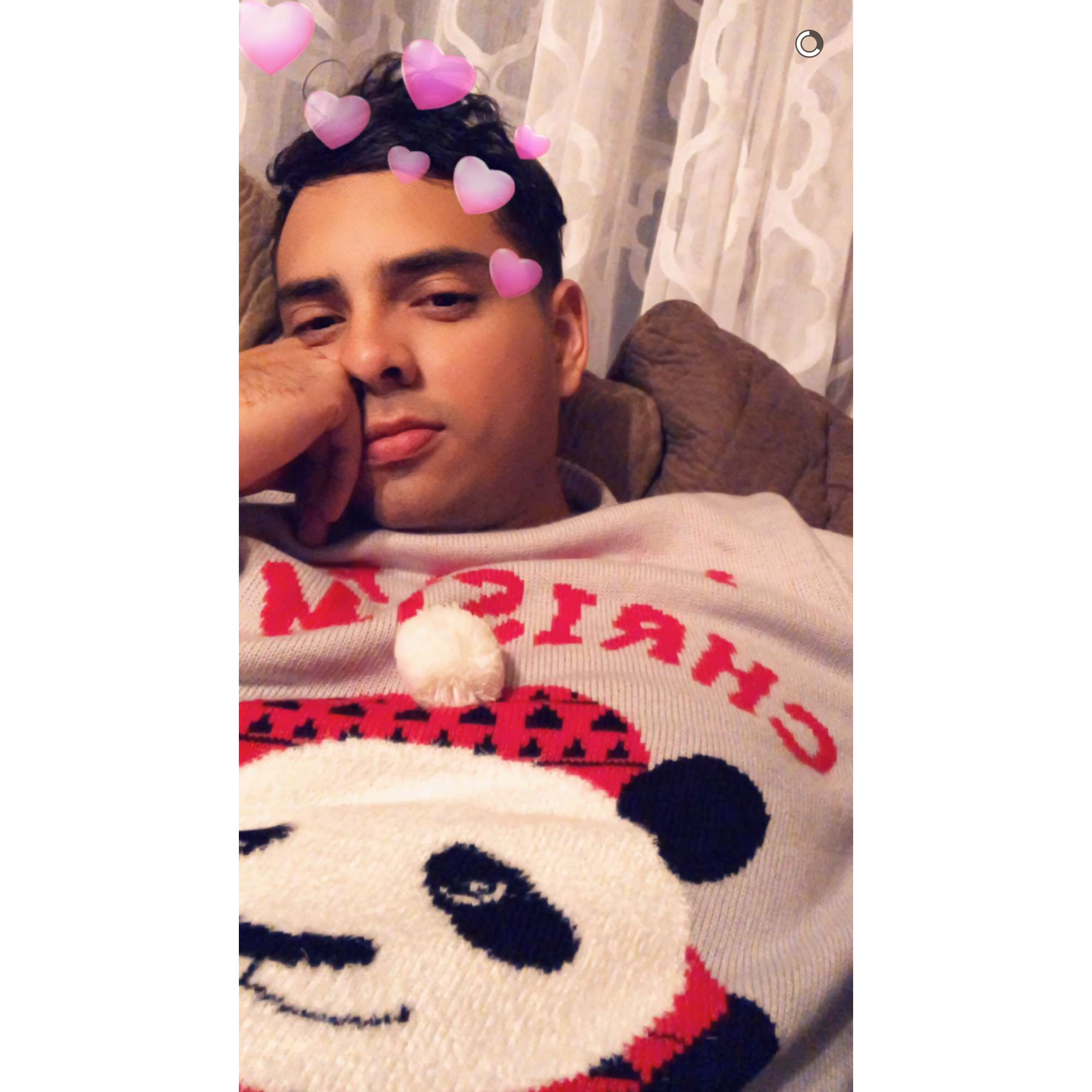 groom rocking his ugly Christmas sweater