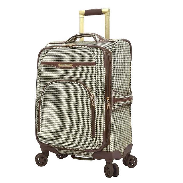 London Fog Oxford III Expandable Spinner, Olive, Carry-On 20-Inch