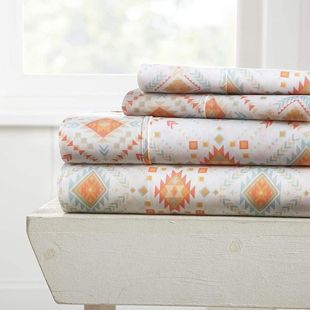 Becky Cameron Premium Ultra Soft Aztec Dreams Pattern 4 Piece Bed Sheet Set